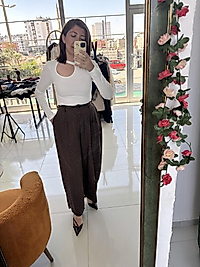 Taşlı baggy pantolon