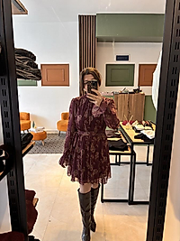 İçi astarlı şifon elbise