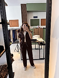 Yelekli yanları paraşüt eşofman takım