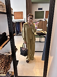 Modal kumaş ipli gömlek pantolon 3 lü takım