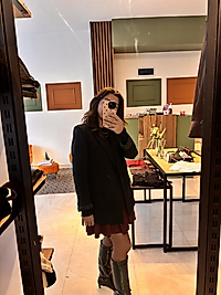 Siyah blazer ceket içi astarlı tam kalıp