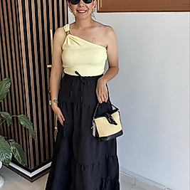 Tek omuz tokalı body