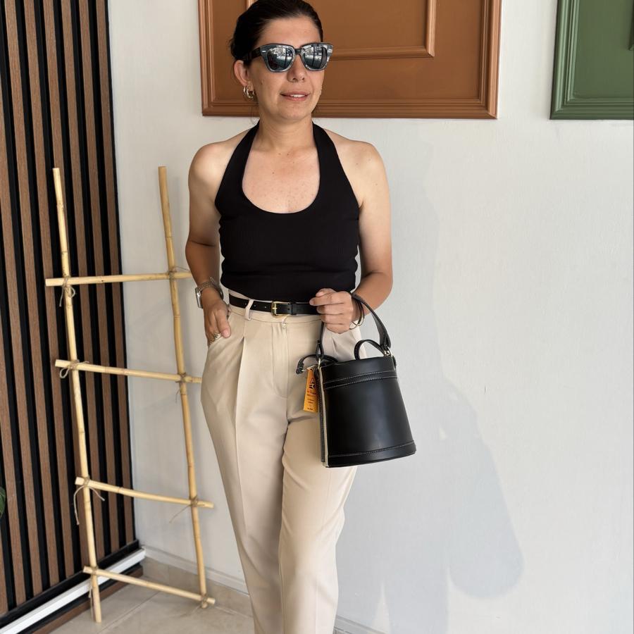 Boyundan geçmeli fitilli body