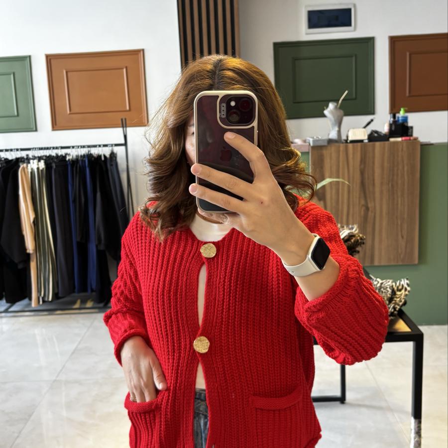 Triko hırka standart beden